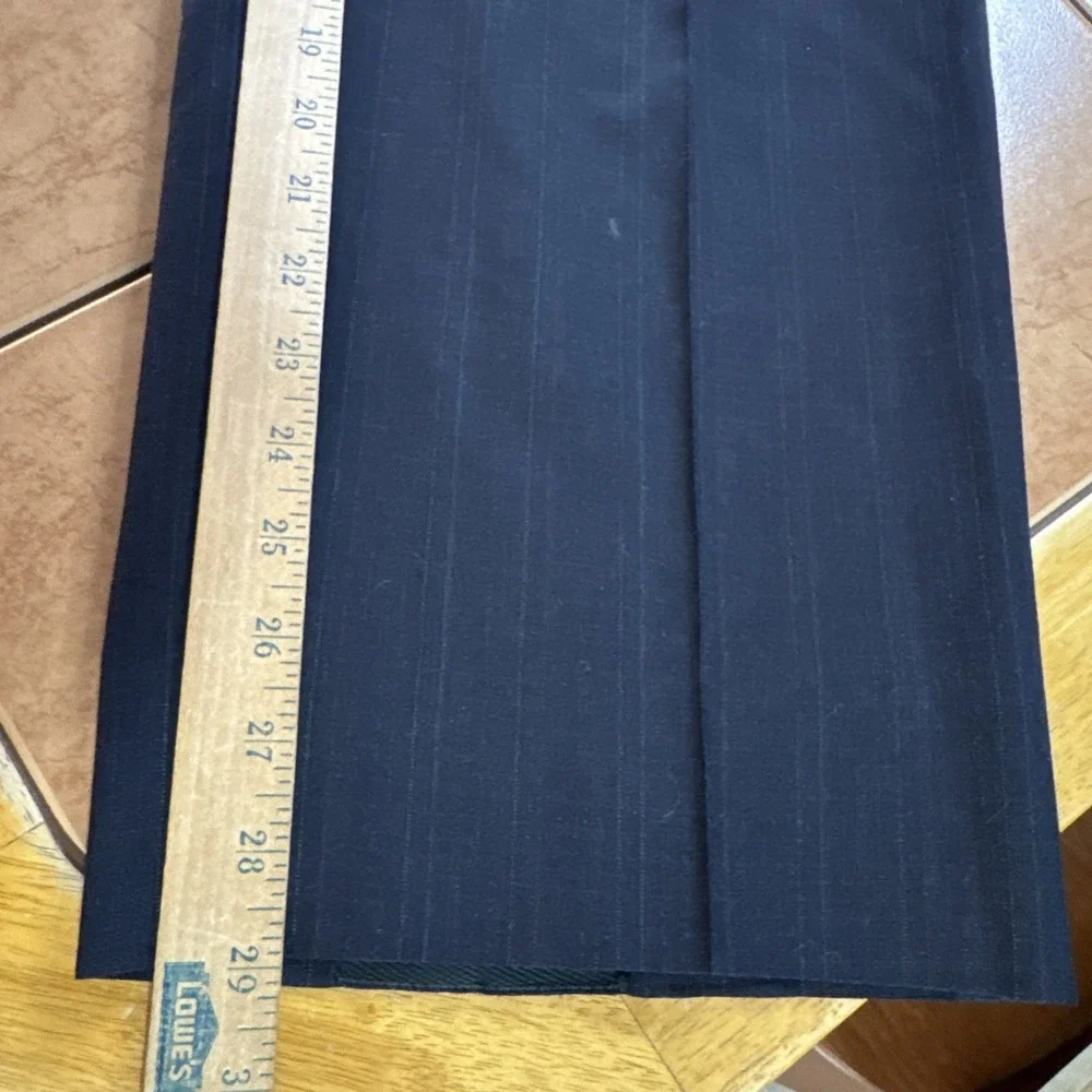 Hart Schaffner Marx Silver Trumpeter Suit 40R Pants 34 x 29 Blue Stripe USA Made